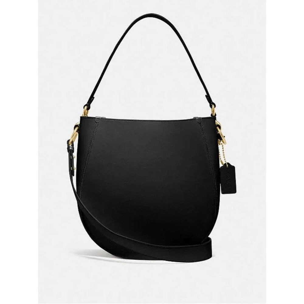 NWT Coach Maddy Hobo Glovetanned Leather Black Crossbody Bag with Pouch 88344